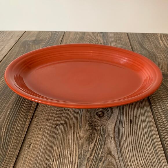 Homer Laughlin Fiesta 13 Inch Large Oval Serving Platter in Paprika (Rust Color) - Picture 1 of 5